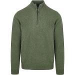Grüne Unifarbene Wollpullover aus Wolle für Herren Größe 3 XL 