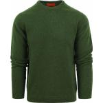 Grüne Unifarbene Wollpullover aus Wolle für Herren Größe XXL 