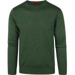 Grüne Unifarbene Herrenpullover aus Merino-Wolle Größe 3 XL 