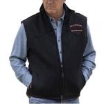 Suiting Style Yellowstone Herren John Dutton Kevin Costner Rip Wheeler Black Wool Jacket Vest Collection, Schwarzes Baumwoll-Unterhemd, L