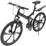 sulckcys Klapprad - 26 Zoll Guide Premium Mountainbike, Kohlenstoffreicher Stahl Fahrrad für Mädchen Jungen Herren und Damen - 21 Gang Schaltung, Doppelscheibenbremsen und LED-Licht