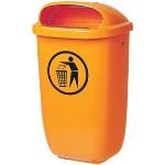 Orange Sulo Mülleimer 50l aus Kunststoff 