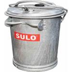 Silberne Sulo Abfalleimer 35l aus Stahl 