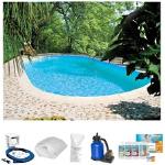 Reduzierte Weiße Summer Fun Ovale Poolsets & Pool Komplettsets aus PVC mit Sandfilter 
