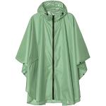 Grüne Regenponchos & Regencapes mit Reißverschluss aus Polyester für Damen Einheitsgröße 