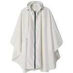 Weiße Regenponchos & Regencapes mit Reißverschluss aus Polyester für Damen Einheitsgröße 