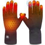 Sun Will elektrische beheizte Handschuhe für Herren Damen，wiederaufladbar beheizbare Winter Handschuhe für Outdoor Fahrrad Motorad Ski Snowdoard Jagd (Schwarz-, ML)