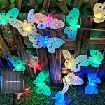 Bunte Schmetterlingslichterketten mit Elfenmotiv 