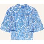 Blaue Suncoo Blusenshirts & Schlusen mit Puffärmeln aus Baumwolle für Damen Größe XS für den für den Sommer 