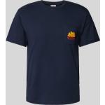 Marineblaue SUNDEK Shirts mit Tasche aus Baumwolle für Herren Größe L 