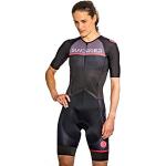 SUNDRIED Womens Pro Trisuit Triathlon One Piece Aero Radfahren Skinsuit Tri Suit (schwarz, XXL)