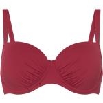 Rote Unifarbene SUNFLAIR Bikini-Tops für Damen Größe L 