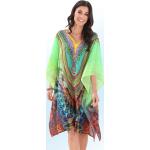 Bunte SUNFLAIR Sommerkleider durchsichtig aus Polyester für Damen Größe XL 