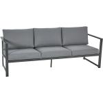 Anthrazitfarbene Lounge Sofas Pulverbeschichtete aus Aluminium Breite 200-250cm, Höhe 50-100cm, Tiefe 50-100cm 