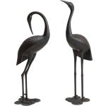 Braune Deko-Vögel für den Garten aus Bronze rostfrei 