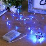 Blaue Sterne LED Lichterketten mit Halloween-Motiv aus Kupfer batteriebetrieben 