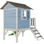 Reduzierte Blaue Moderne Nachhaltige Spieltürme & Stelzenhäuser aus Zeder mit Rutsche 