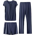 Marineblaue Umstandspyjamahosen für Damen Größe XL für den für den Sommer 