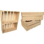 Beige Kisten & Aufbewahrungskisten aus Holz 4-teilig 