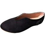 Schwarze Trailrunning Schuhe mit Schnürsenkel aus Leder für Damen Größe 42 für den für den Winter 