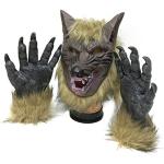 Schwarze Werwolf-Masken aus Latex 