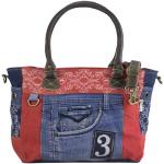 Rote Vintage Messenger Bags & Kuriertaschen mit Reißverschluss aus Leder für Damen Maxi / XXL 
