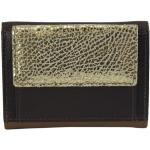 Braune Mini Geldbörsen aus Leder mit RFID-Schutz für Damen 