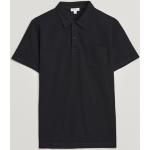Sunspel Riviera Polo Shirt Black