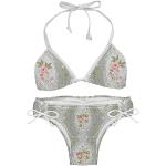 Rosa Triangel-Bikinis mit Meer-Motiv für Damen Größe XXL für den für den Sommer 