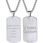 Militär Silberketten mit Gravur aus Silber personalisiert für Herren zum Vatertag 