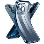 Reduzierte Blaue Lack-Optik iPhone 12 Pro Hüllen Art: Slim Cases durchsichtig aus Silikon für kabelloses Laden 