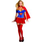 Rote Supergirl Mini Superheld-Kostüme aus Polyester für Damen Größe L 