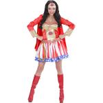 Goldene Widmann Supergirl Superheld-Kostüme für Damen Größe M 