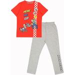 Rote Super Mario Mario Lange Kinderschlafanzüge für Jungen Größe 134 