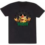Schwarze Super Mario Bowser T-Shirts aus Baumwolle Größe L 