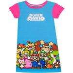 Bunte Super Mario Kindernachthemden & Kindernachtkleider für Mädchen Größe 122 