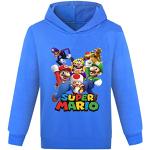 Blaue Super Mario Kinderhoodies & Kapuzenpullover für Kinder für Jungen 