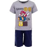 Dunkelblaue Motiv Super Mario Mario Kinderschlafanzüge & Kinderpyjamas aus Baumwolle trocknergeeignet Größe 110 