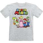 Graue Melierte Super Mario Rundhals-Ausschnitt Kinder T-Shirts für Babys 