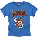 Blaue Super Mario Mario Rundhals-Ausschnitt Kinder T-Shirts für Babys 