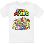 Weiße Motiv Super Mario Rundhals-Ausschnitt Kinder T-Shirts für Babys 