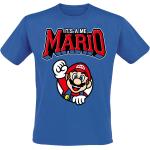 Blaue Super Mario Rundhals-Ausschnitt T-Shirts für Herren Größe XL 