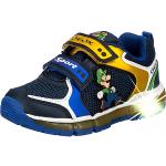 Geox Blinkies Super Mario Mario Low Sneaker ohne Verschluss aus Leder Atmungsaktiv für Kinder Größe 33 