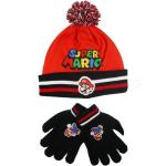 Super Mario Mütze Schal Handschuh Sets für Kinder aus Acryl für den für den Herbst 