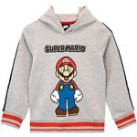 Graue Gestreifte Super Mario Mario Kinderhoodies & Kapuzenpullover für Kinder für Jungen 
