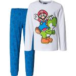 Weiße Super Mario Kinderschlafanzüge & Kinderpyjamas aus Baumwolle Größe 110 