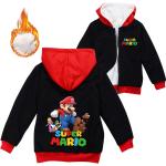 Schwarze Super Mario Kinderoberteile aus Baumwollmischung für Mädchen für den für den Winter 