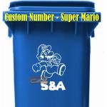 Super Mario Mülltonnenaufkleber aus Vinyl personalisiert 