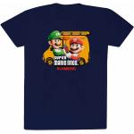 Blaue Super Mario T-Shirts aus Baumwolle Größe L 