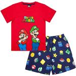 Reduzierte Rote Super Mario Mario Kinderschlafanzüge & Kinderpyjamas für Jungen Größe 104 